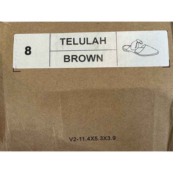 Journee Collection Footwear, Telulah Brown Mule Flats, Womens Size 8 - Picture 7 of 7